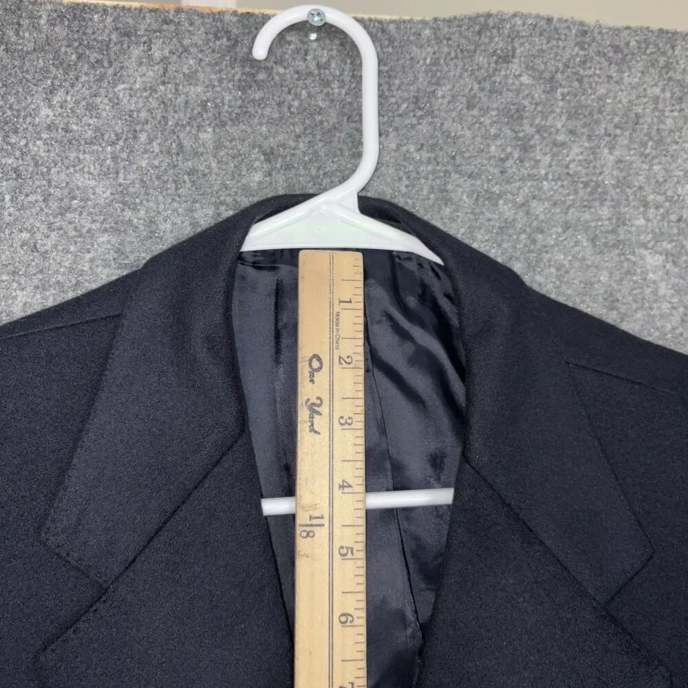 Hart Schaffner Marx Gold Trumpeter 46R Blue Loro Piana Cashmere Sports Coat flaw
